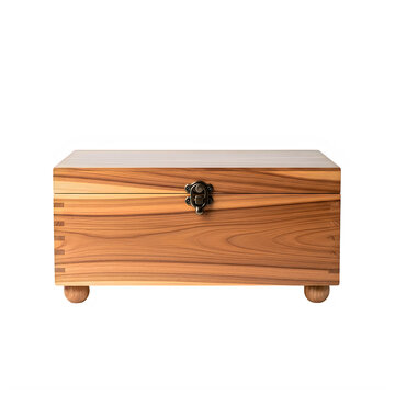 Small wooden chest with latch