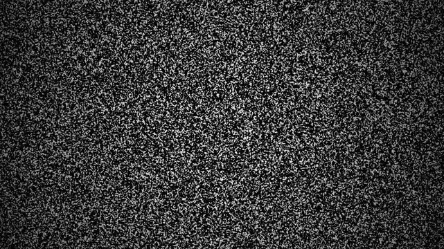 Television turn on and off your monochrome visual grain texture with this black static. motion vfx. Perfect for horror movie intros, retro video game backgrounds, or glitch art. 