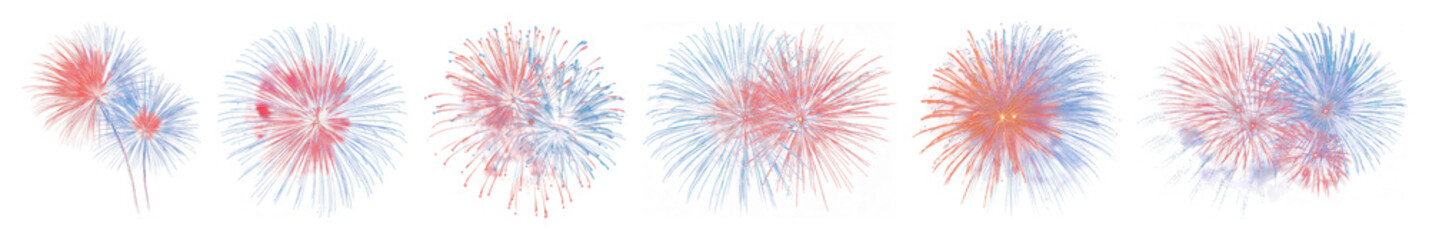 Obraz premium PNG Vibrant fireworks display celebration on transparent background