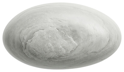 Fototapeta premium Smooth White Pebble Isolated on White Background