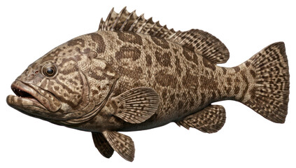 Spotted Grouper Fish Isolated on White Background © Vect Sembilan