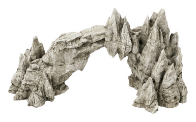 Obraz premium Natural Stone Arch Rock Formation Isolated on White