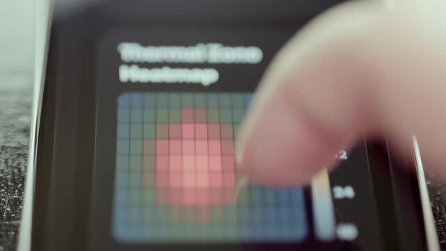 server heatmap temperature distribution monitoring screen
