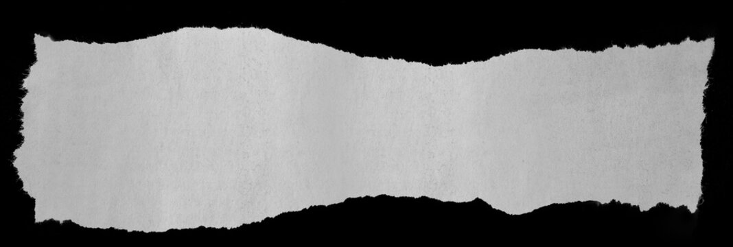 Torn paper on black