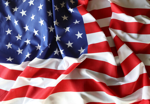 Rippled American flag