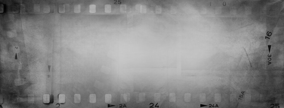Film negatives grey background
