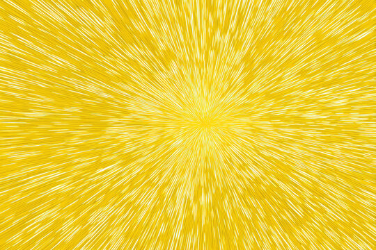 Abstract background, yellow with white effect lines radiating from the center (high density) 