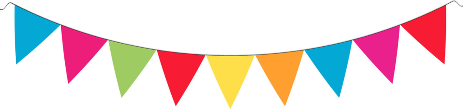 Bunting flags carnival garland for birthday festive party decoration