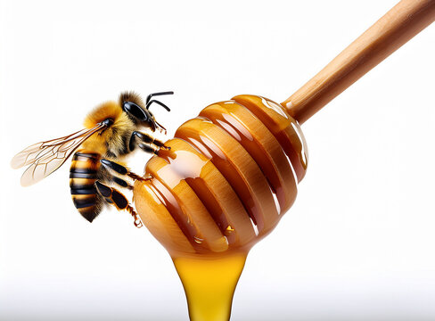 Abeja y miel