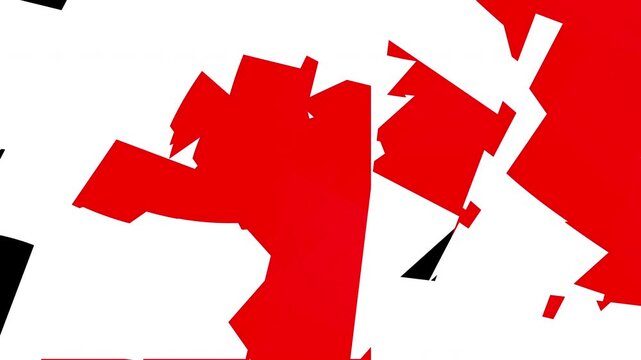 Abstract background in loop, retro low poly animation in vibrant bright colors. Seamless loop for bright geometric tech backdrop