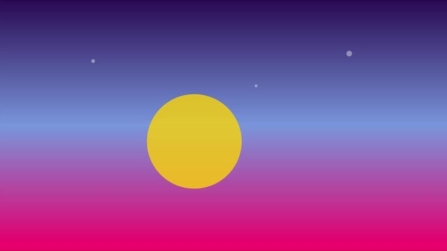 Abstract minimalist sun rising over gradient horizon animation 4k background, for modern motion, and digital projects
