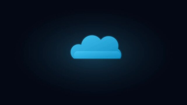 Cloud sync animation: data synchronization and cloud computing concept 4k