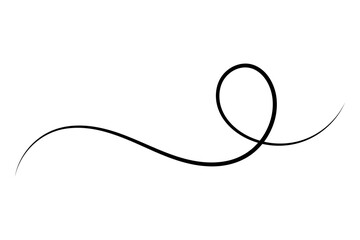 Obraz premium Simple black hand drawn swirl line doodle element