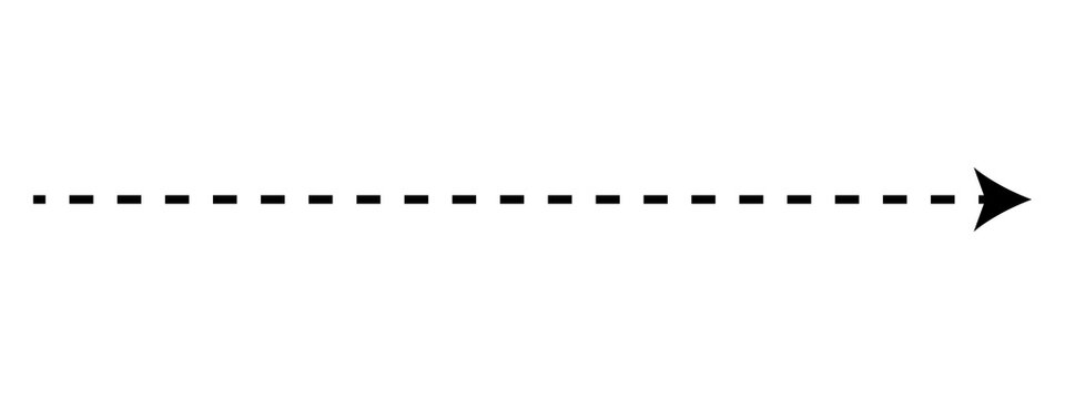 Simple black dashed line with an arrow pointing to the right side