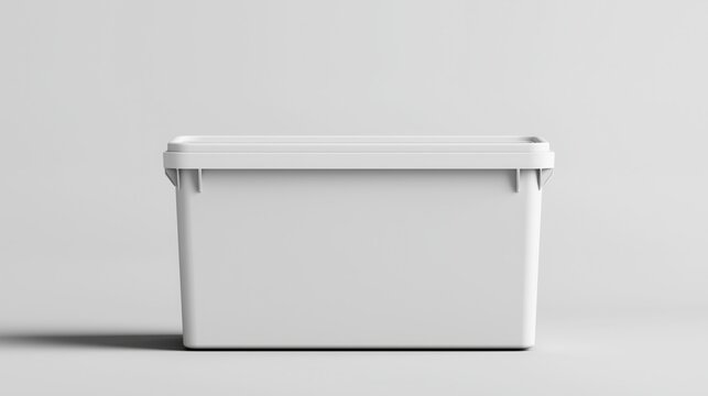 A foldable light gray plastic crate combines durable construction, space-saving storage, and practical everyday functionality for home, office, warehouse, or transport use.
