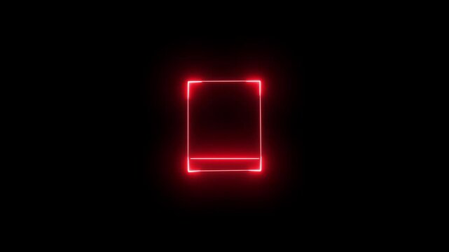 scanner icon animation isolated scanner neon shine icon animation.fingerprint biometric scanning animation. Biometric scanning animation showing neon fingerprint icon 4K video animation.
