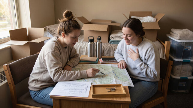 New Roommates Map Campus Routes and Plan Their Move-In Together