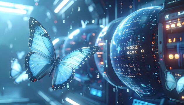 Futuristic Butterfly Data Transformation