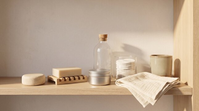 Organized Low Waste Bathroom Essentials