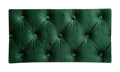 Obraz premium Green velvet upholstery png Quilted velvet fabric png Tufted green velvet cutout Emerald velvet upholstery png Buttoned velvet fabric isolated transparent background image