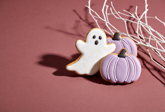 Halloween decor, ghost decor, purple pumpkin, spooky decor, halloween ornament, festive decor, autumn craft, seasonal decor, holiday craft.
