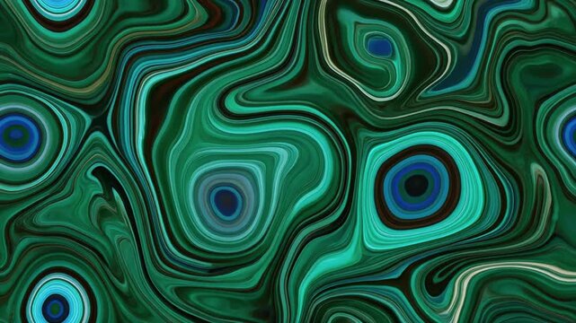 Green Malachite Liquid Marble Texture Background