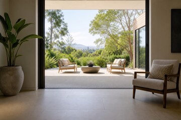 Fototapeta premium Dementia Friendly Home Design Inside Calm Living Room Open