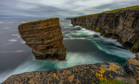 North Gaulton Castle, Sea Stack, Yesnaby, Orkney, Scotland
