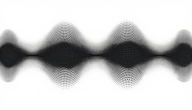 Halftone Wave Pattern Abstract Background