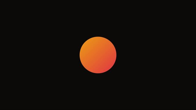 Minimalist pulsing gradient circle animation on 4k black background