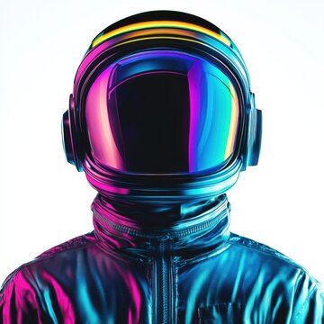 Futuristic Astronaut in Vibrant Space Suit Highlights Trends in Sci-Fi Concept 