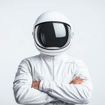 Exploring New Frontiers: A Mysterious Astronaut in Futuristic Spacesuit