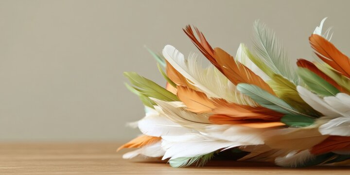 Vibrant Feather Crown Decoration for Creative Arts and Seasonal Celebrations