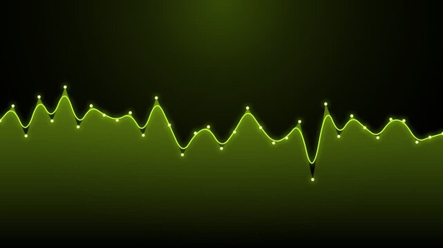 Neon glowing data chart showing financial growth
