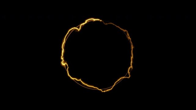 A circle of saber light on a black background, a looping spectrum animation, glowing neon lights.