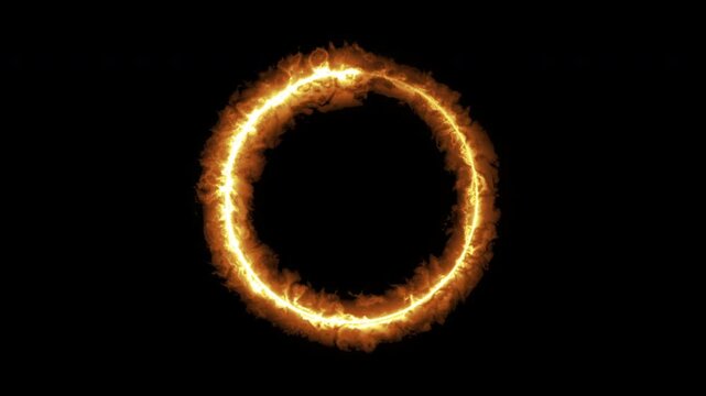 A circle of saber light on a black background, a looping spectrum animation, glowing neon lights.