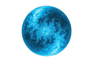 Obraz premium Bright blue full moon with crater texture