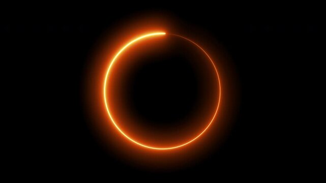 A circle of saber light on a black background, a looping spectrum animation, glowing neon lights.