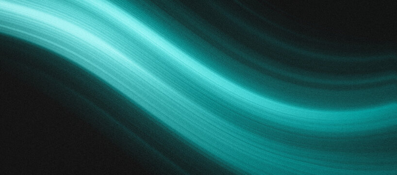 Abstract Cyan Gradient Background with Glowing Light Streaks and Soft Grain Texture for Modern Design
