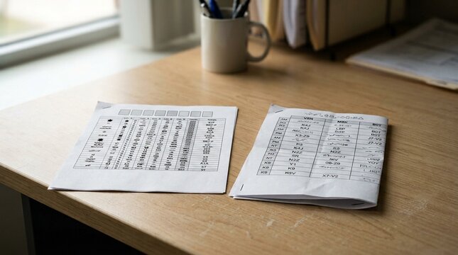 Daily classification census printout resting beside a folded staffing schedule on a desk