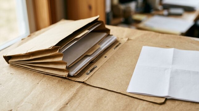 Extended classification folder resting beside a folded team assignment sheet