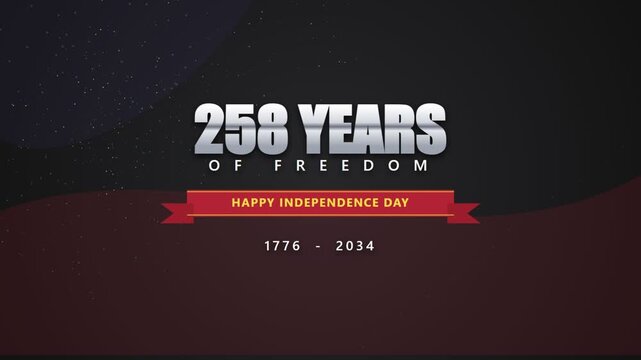 258 years of freedom happy independence day text