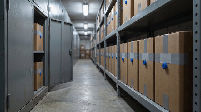 Secure Evidence Storage Shelving for Counterfeit Seizure Records