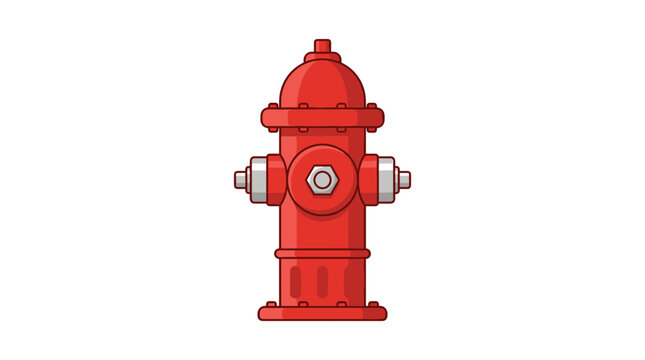 Red fire hydrant vector illustration