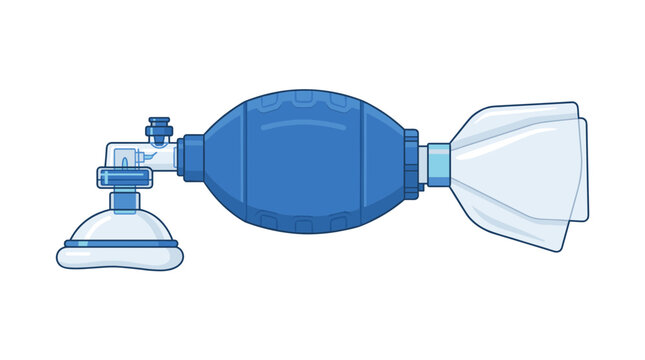 Medical bag valve mask resuscitator for emergency ventilation