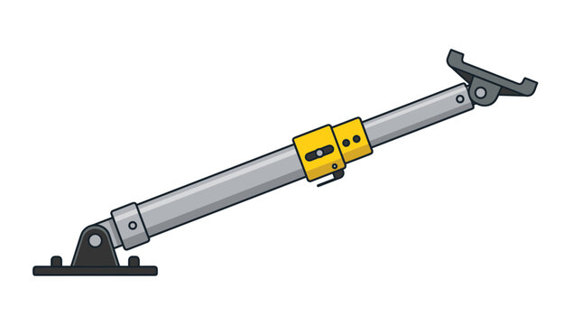 Adjustable metal support strut for construction or furniture