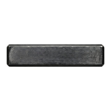 Steel key stock bar with chamfered edges isolated on transparent background