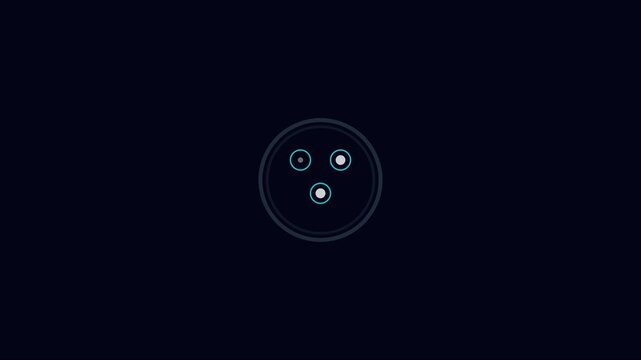 Minimalist digital loading spinner with pulsing circular motion for user interface and web app loading animation 4k