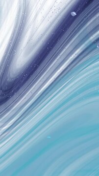 Abstract blue fluid motion with glowing digital particles