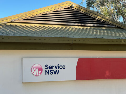 NSW Service Sign on Building Exterior &ndash; Government Office Signage
